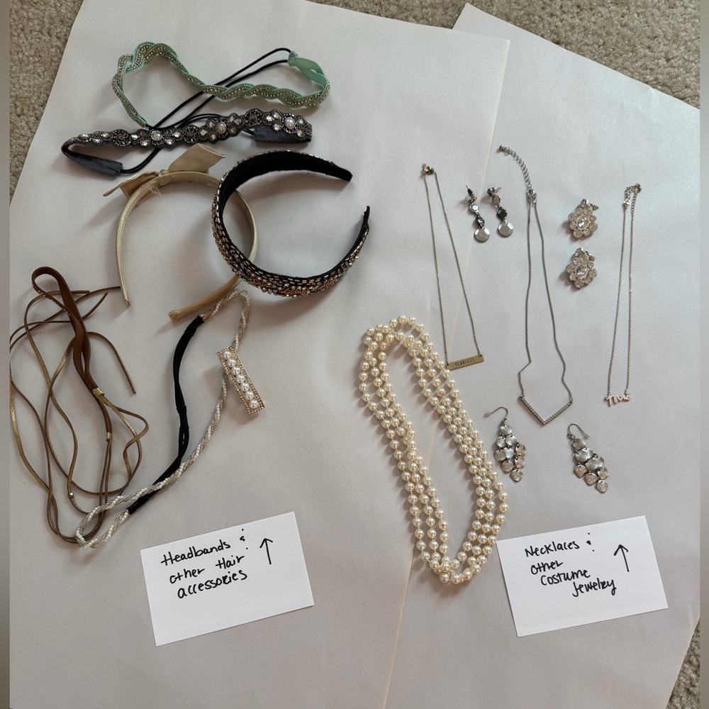 Bundle of Hair Accessories & Costume Jewelry
